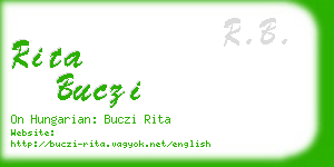 rita buczi business card
